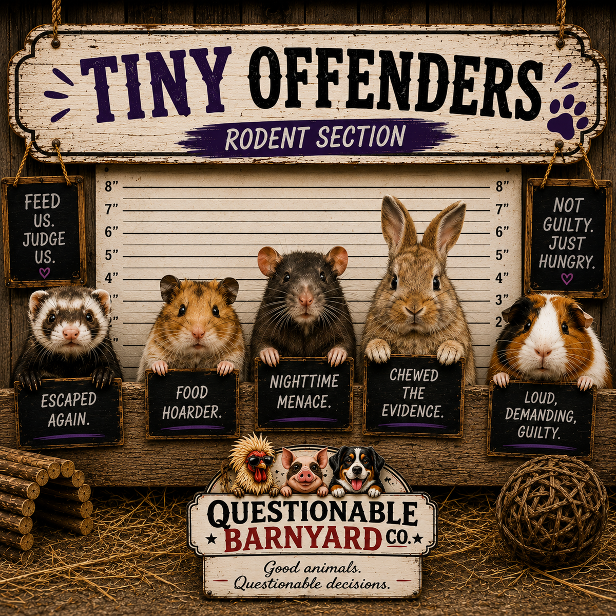 TINY Offenders™ 🐭🐹🐇🐀🐾