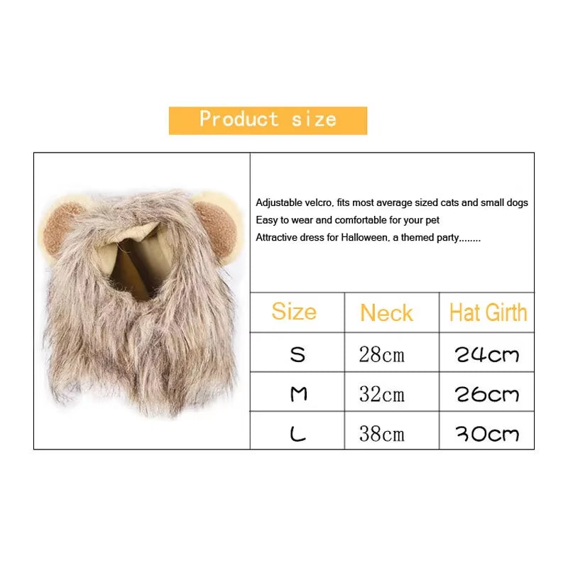 Mane Suspect™ – Brown Lion Mane Pet Costume