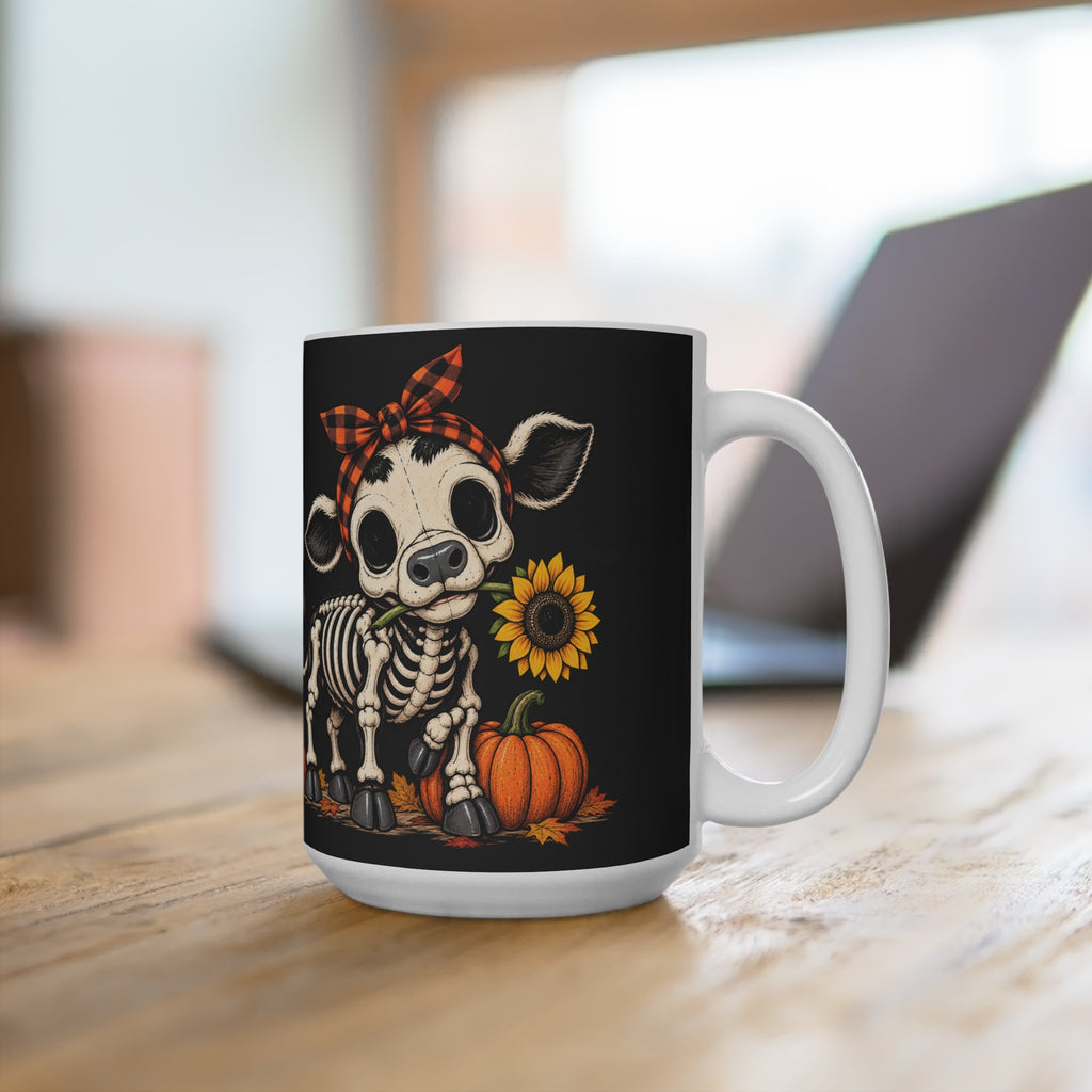 Moo to the Bone™ Mug 🐄💀🌻15oz
