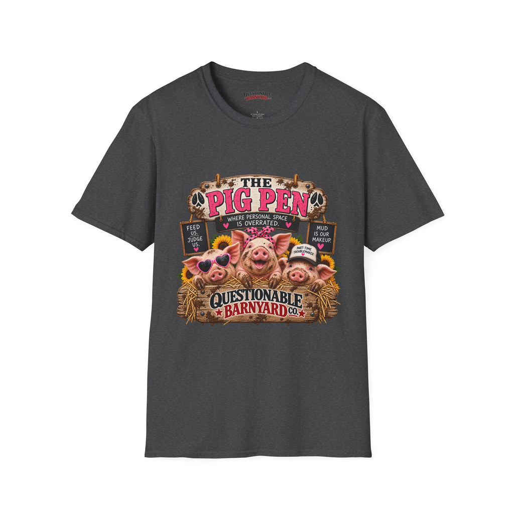 Pig Pen Barnyard T-Shirt — "Questionable Barnyard Co." Graphic Tee