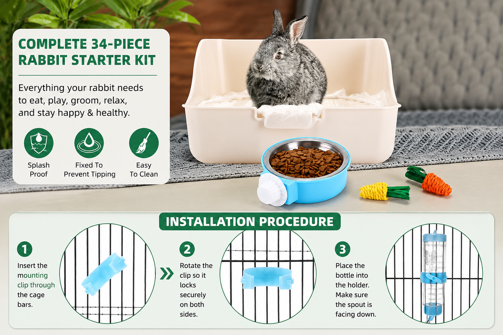 The Flop House™ – 34-Piece Rabbit Starter Kit 🐰