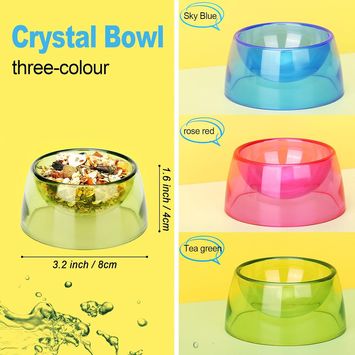Tiny Diner™ – 3-Piece Small Pet Food & Water Bowl Set