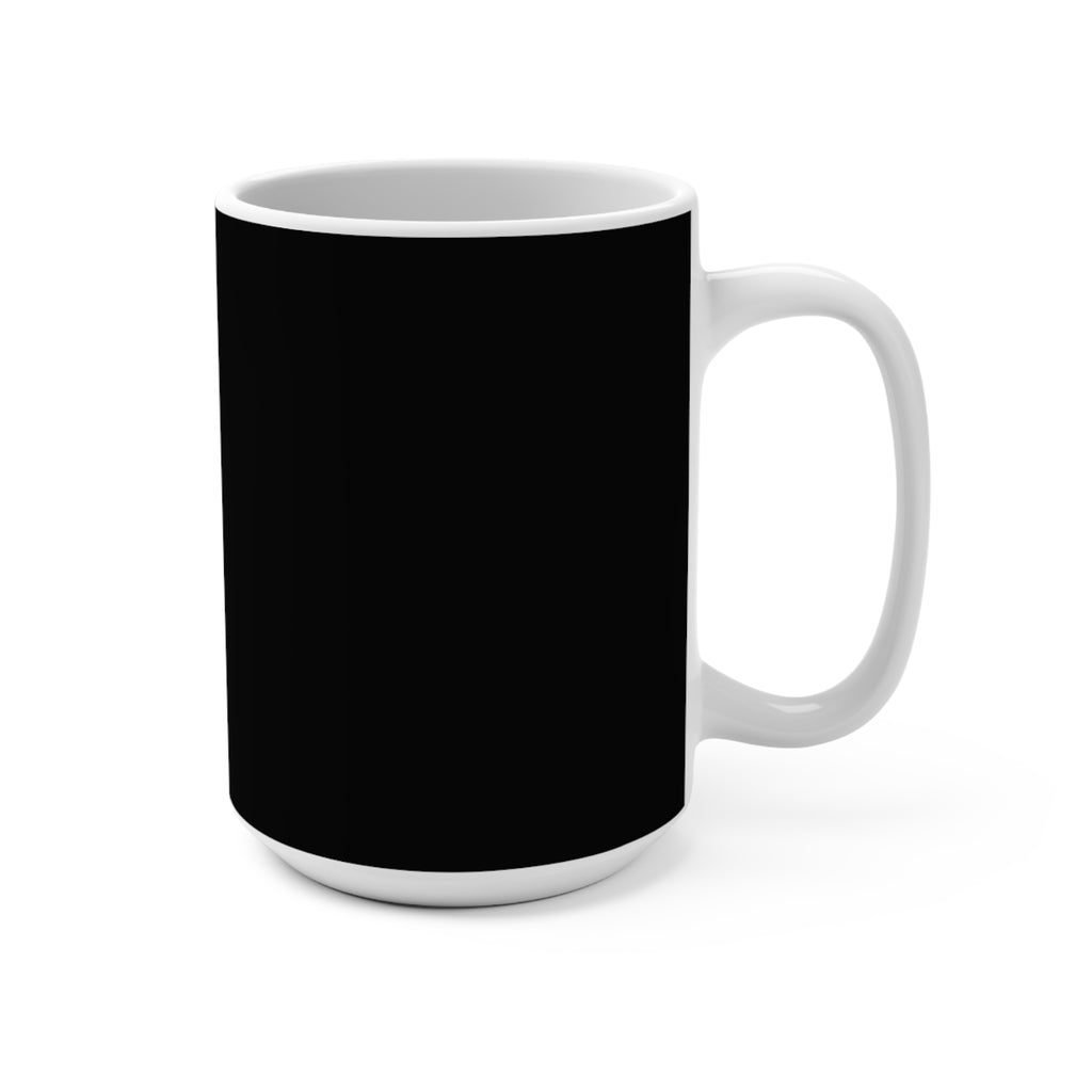 Rise & Cluck™ Mug 🐓💀☕15oz Coffee Mug — Skeleton Rooster, Halloween Pumpkin Farm Humor